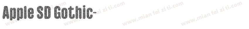 Apple SD Gothic字体转换